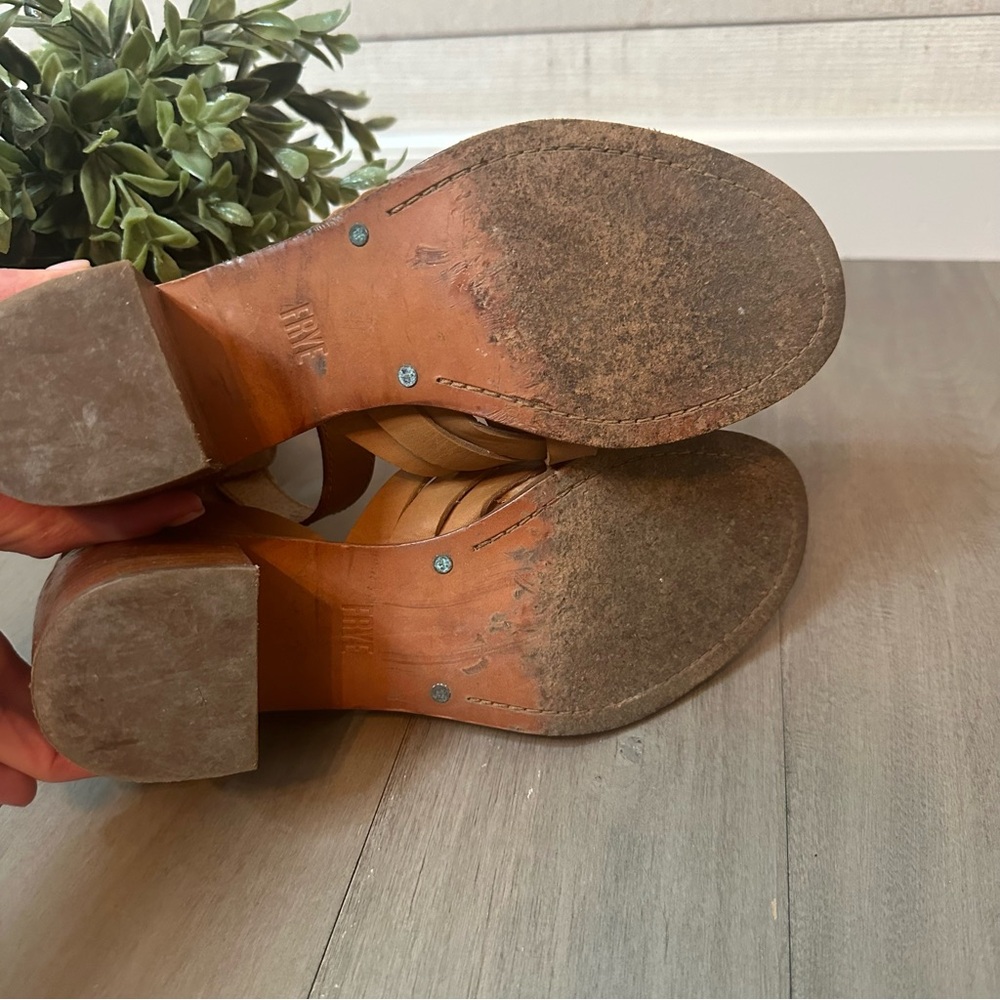 Frye Bianca Huarache Sandals Tan Women’s 7.5 - Picture 2 of 14